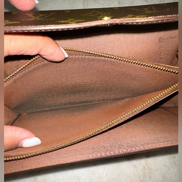 Louis Vuitton Monogram Portefeiulle Sarah Long Bifold Wallet Brown - Picture 4 of 15